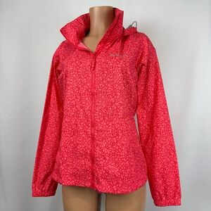 Columbia Women’s Sz M Switchback III Rain Packable Nylon Waterproof Jacket Coral